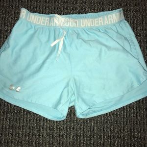 Teal underarmour shorts